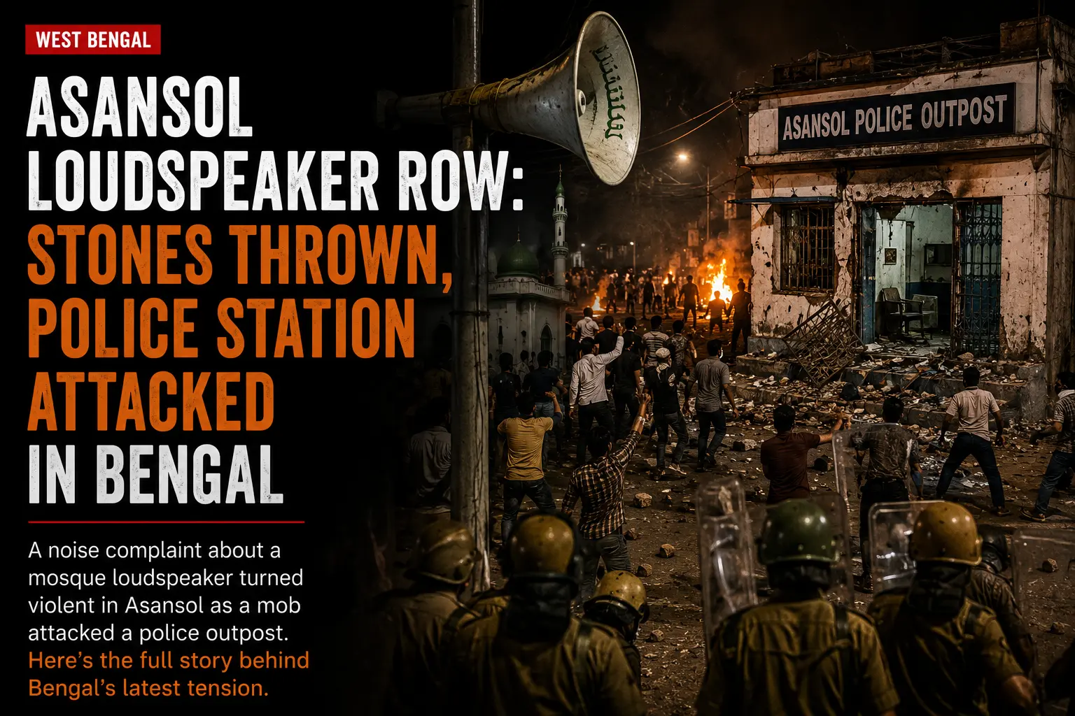 Asansol Loudspeaker Row: Stones Thrown, Police Station Attacked in Bengal