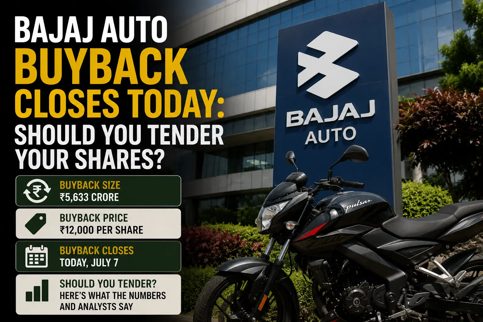Bajaj Auto Buyback Closes Today: Should You Tender Your Shares?