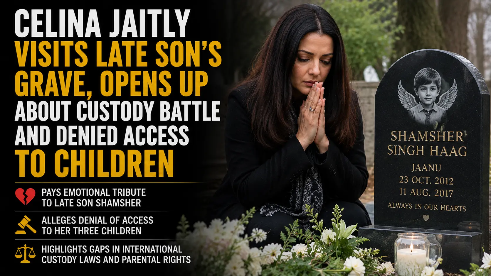 Celina Jaitly Visits Late Son's Grave, Opens Up About Custody Battle and Denied Access to Children