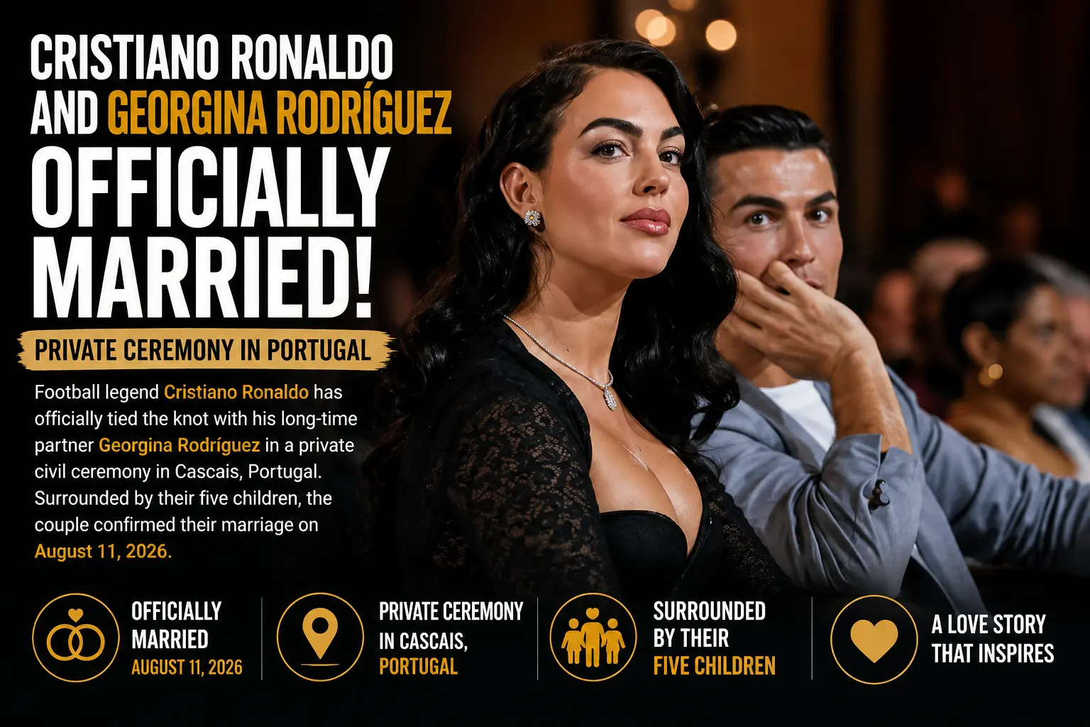 Cristiano Ronaldo and Georgina Rodríguez Officially Married: Private Ceremony in Portugal!