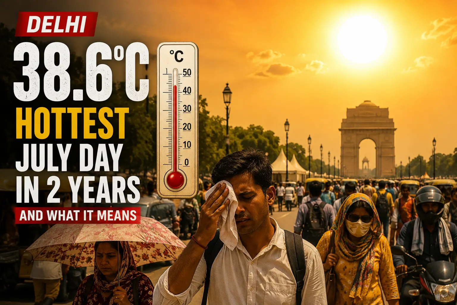 Delhi Hottest July Day in 2 Years: 38.6°C and What It Means