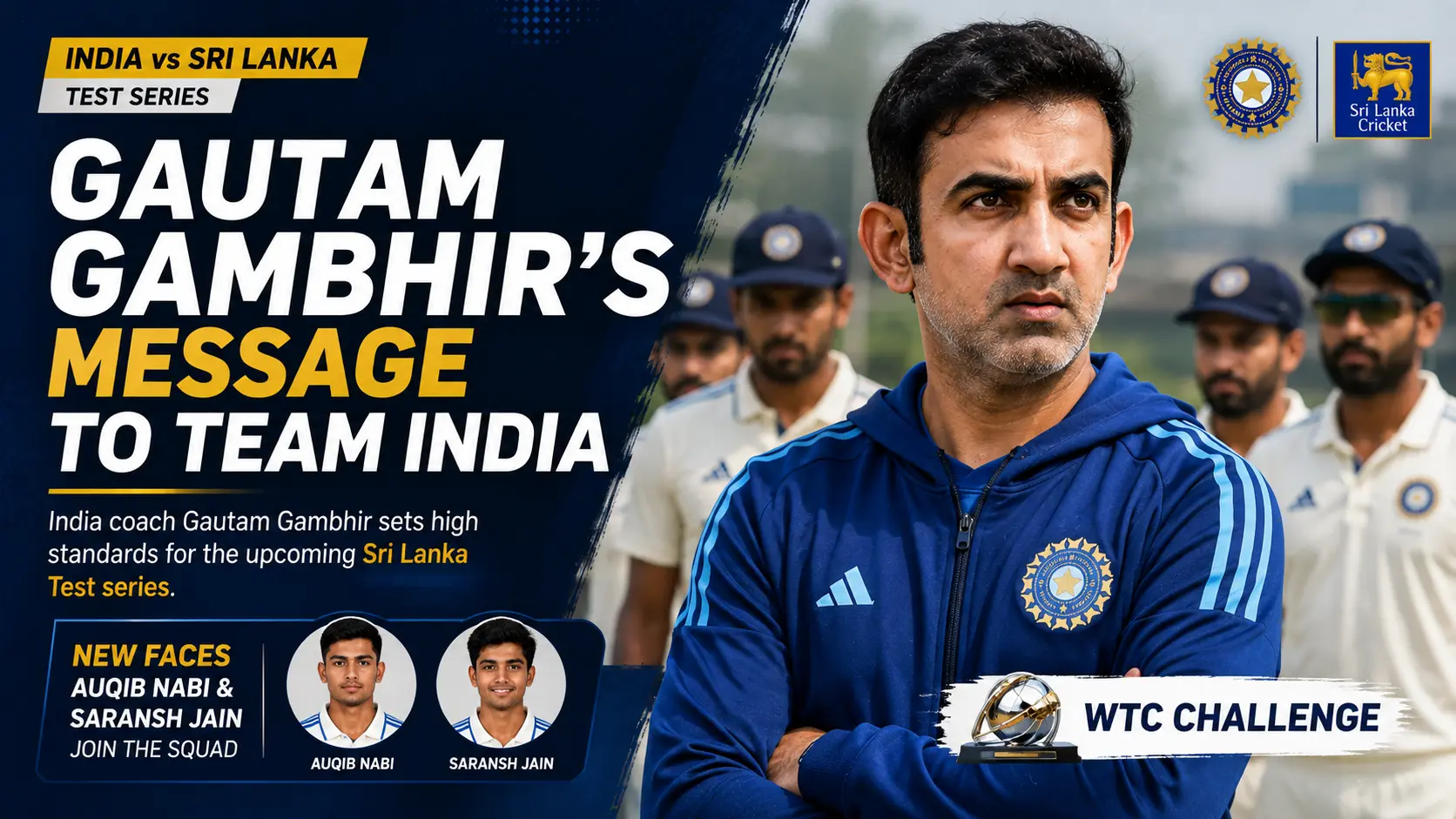 Ready with Every Answer : Gautam Gambhir’s Firm Message to Team India Ahead of Sri Lanka Test Series