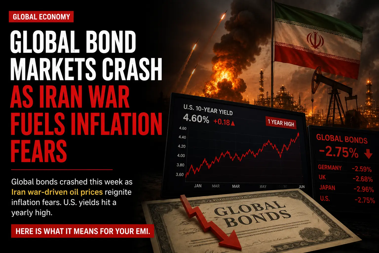 Global Bond Markets Crash as Iran War Fuels Inflation Fears