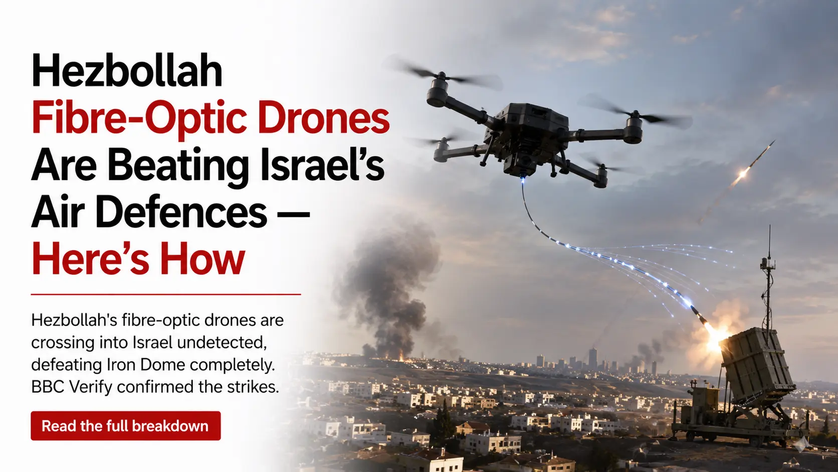 Hezbollah Fibre-Optic Drones Are Beating Israel's Air Defences โ Here's How