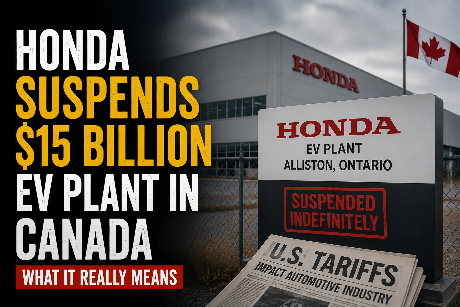 Honda Suspends $15 Billion EV Plant in Canada — What It Really Means