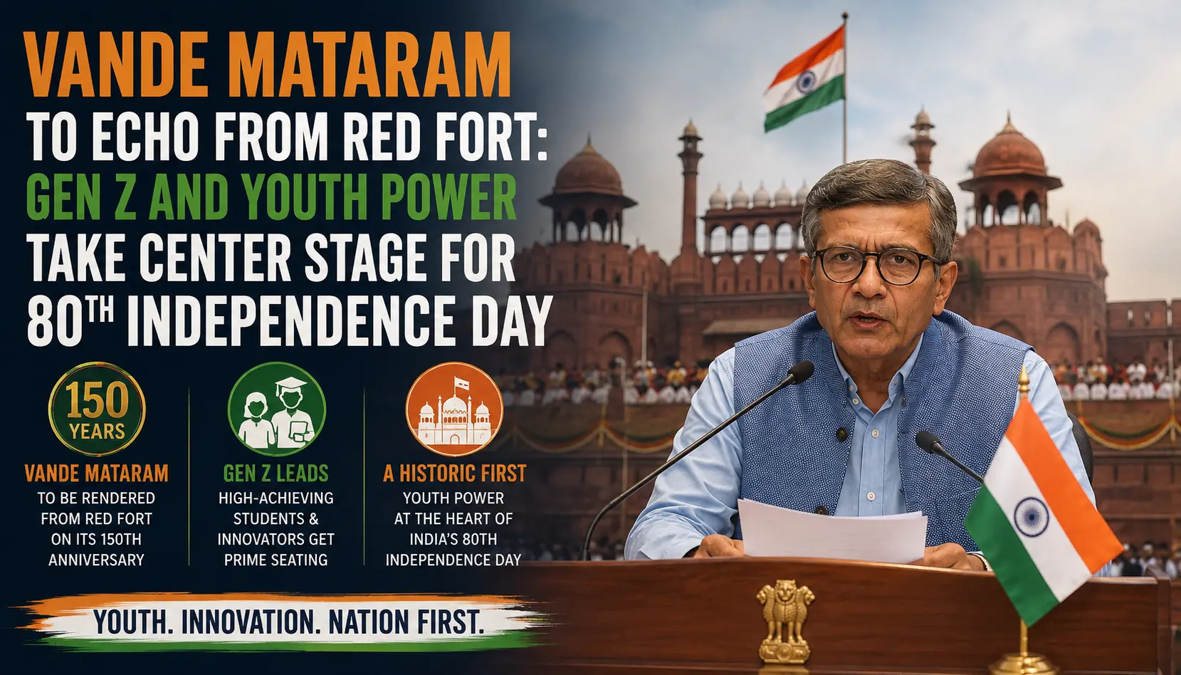 Vande Mataram to Echo from Red Fort: Gen Z and Youth Power Take Center Stage for 80th Independence Day