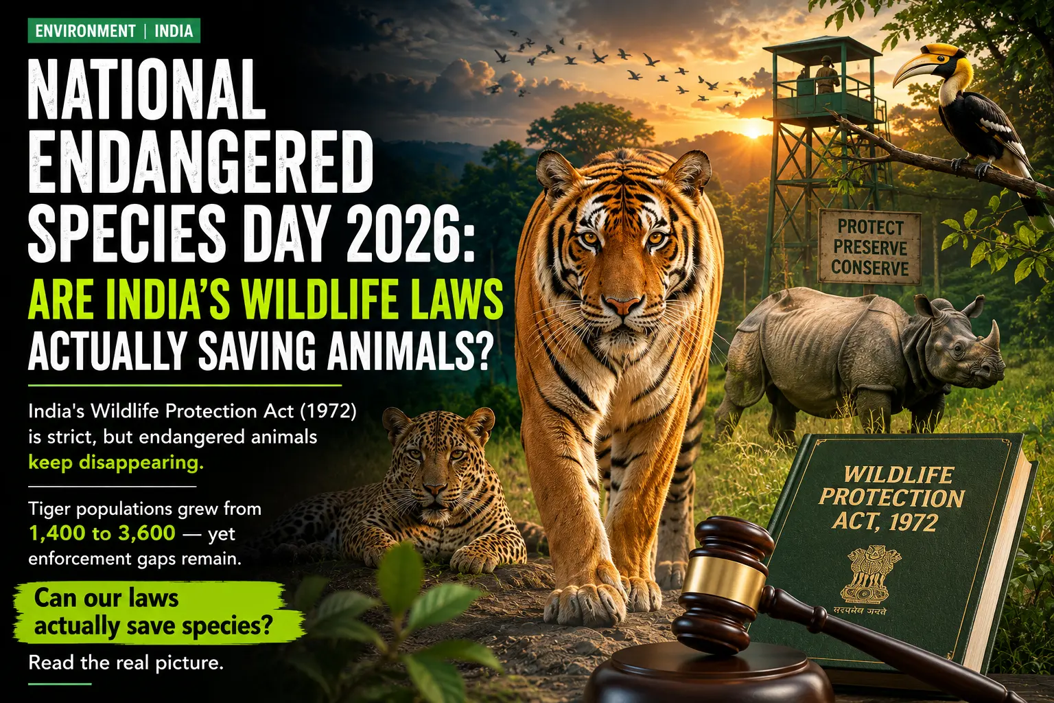 National Endangered Species Day 2026: Are India's Wildlife Laws Actually Saving Animals?