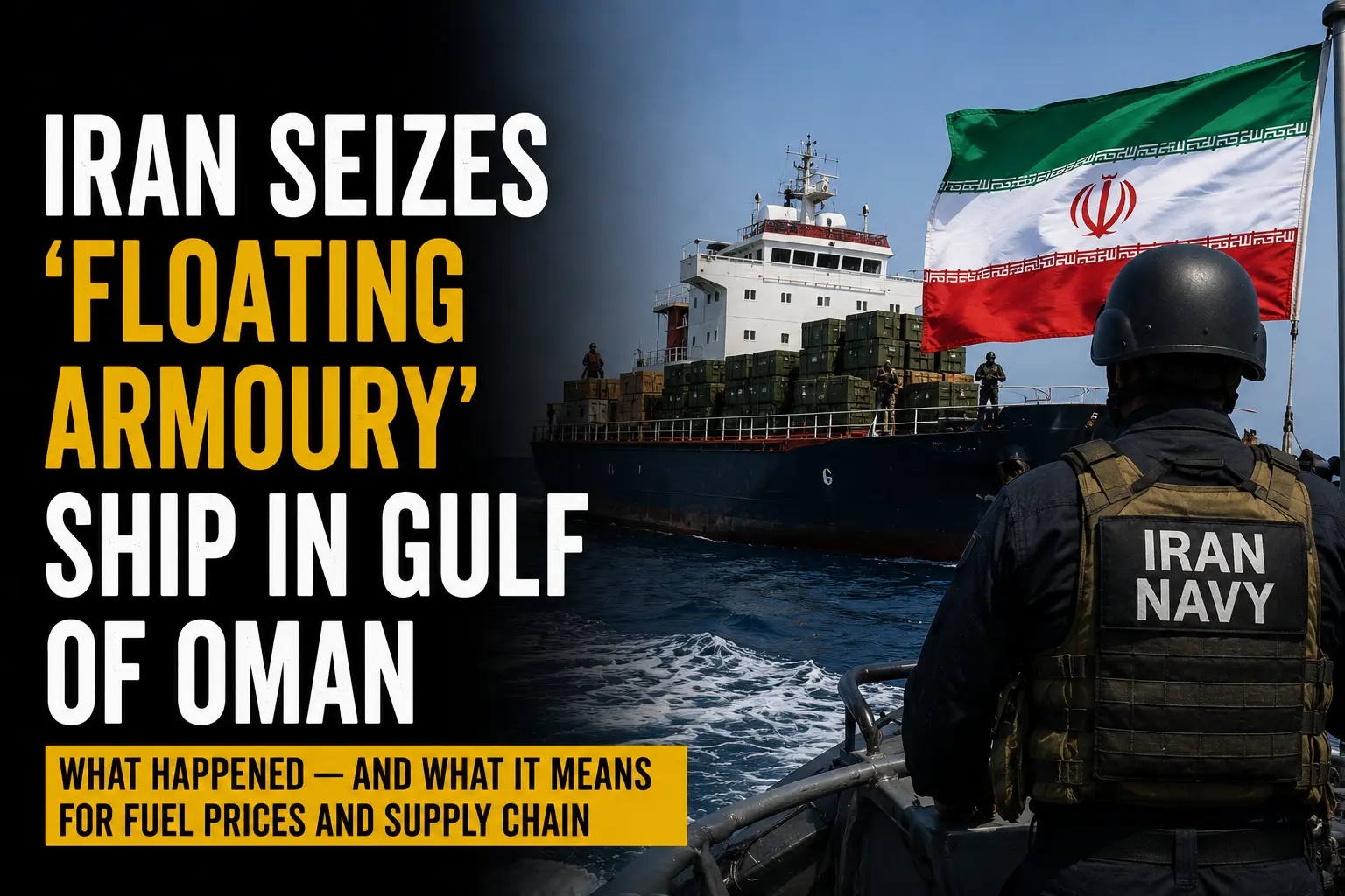 Iran Seizes 'Floating Armoury' Ship in Gulf of Oman — What Happeneda