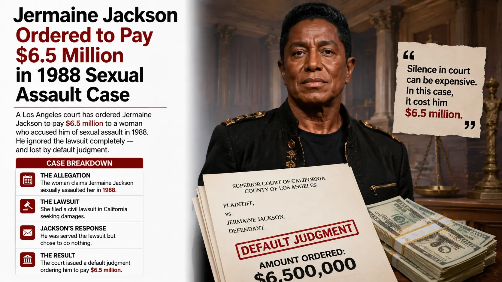 Jermaine Jackson Ordered to Pay $6.5 Million in 1988 Sexual Assault Case