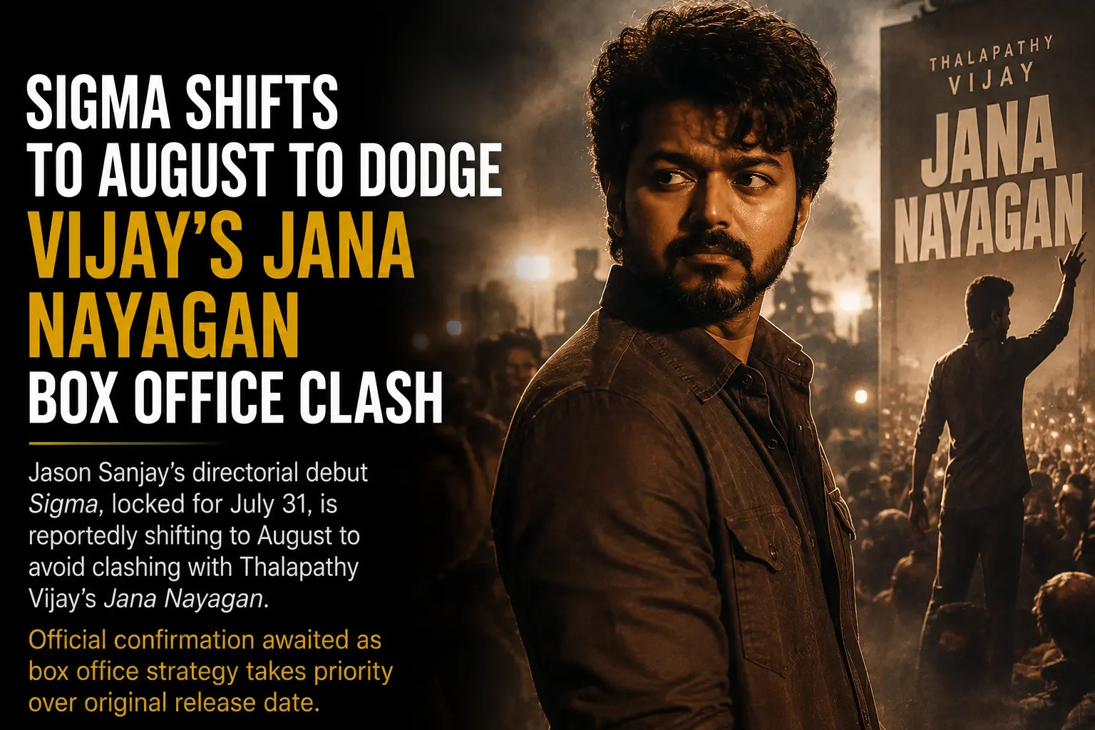 Sigma Shifts From July to August to Avoid Vijay's Jana Nayagan Box Office Clash