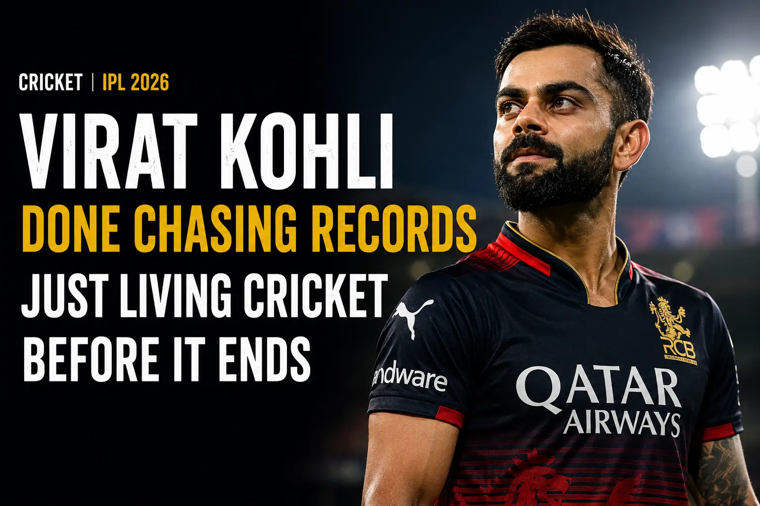 Virat Kohli Done Chasing Records—Just Living Cricket Now Before It Ends