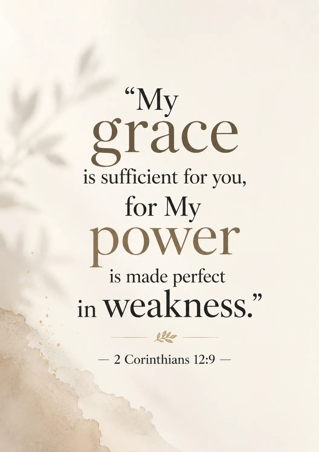 2 Corinthians 12:9
